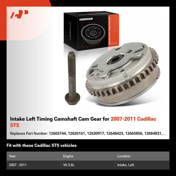 Intake Left Timing Camshaft Cam Gear for 2007-2011 Cadillac STS