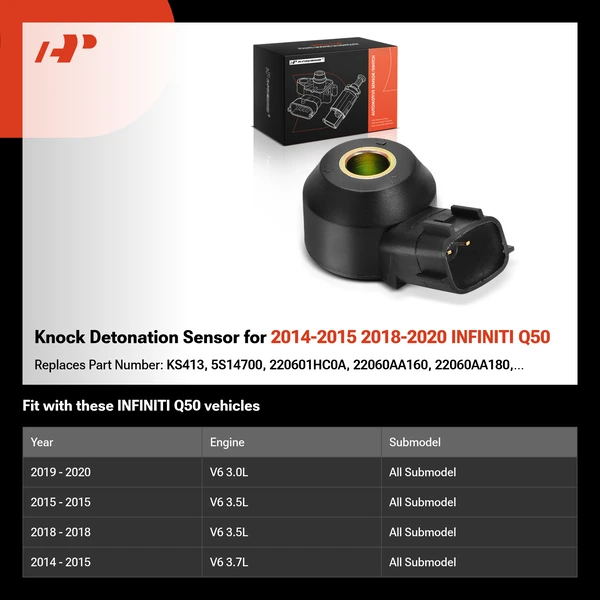 Knock Detonation Sensor for 2014-2015 2018-2020 INFINITI Q50
