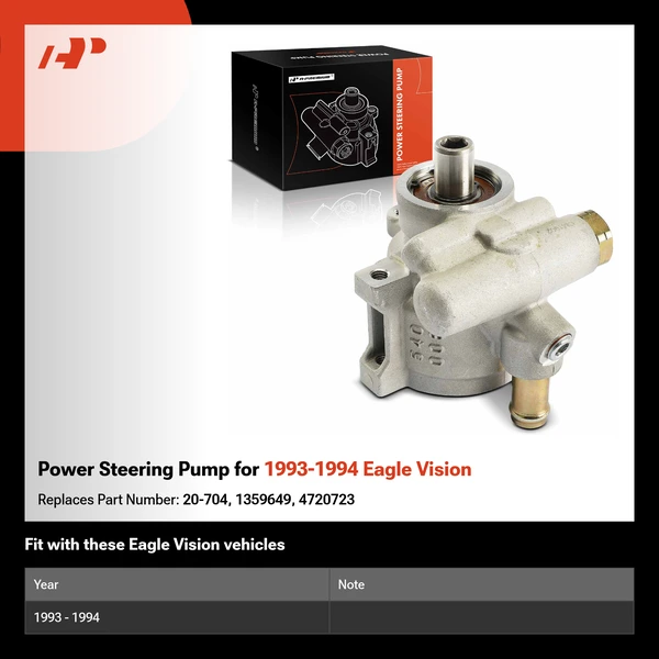 Power Steering Pump for 1993-1994 Eagle Vision