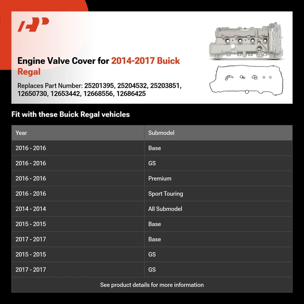 Engine Valve Cover for 2014-2017 Buick Regal