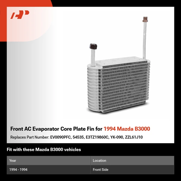 Front AC Evaporator Core Plate Fin for 1994 Mazda B3000