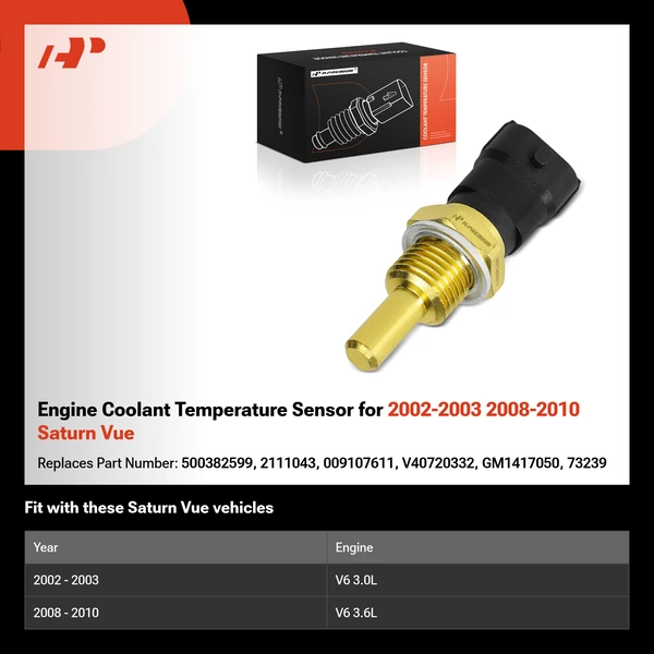 Engine Coolant Temperature Sensor for 2002-2003 2008-2010 Saturn Vue