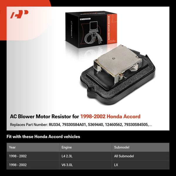 AC Blower Motor Resistor for 1998-2002 Honda Accord
