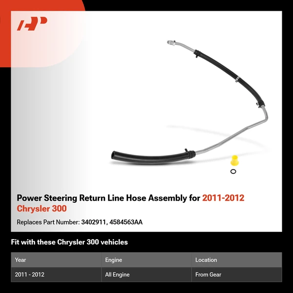 Power Steering Return Line Hose Assembly for 2011-2012 Chrysler 300