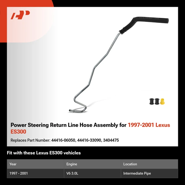 Power Steering Return Line Hose Assembly for 1997-2001 Lexus ES300