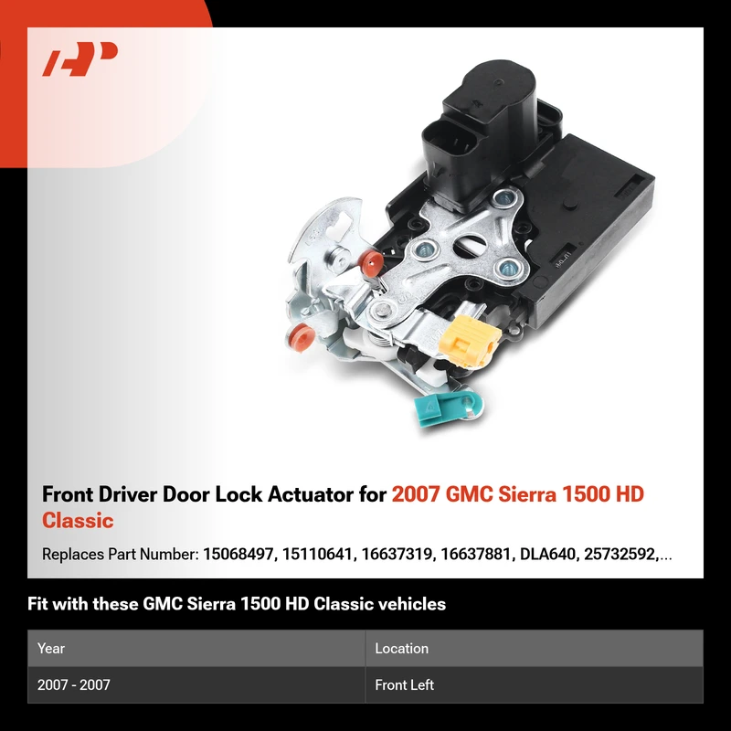 Front Driver Door Lock Actuator for 2007 GMC Sierra 1500 HD Classic
