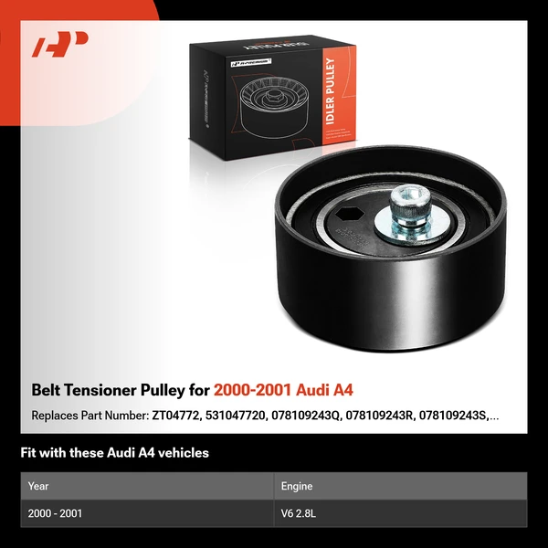 Belt Tensioner Pulley for 2000-2001 Audi A4