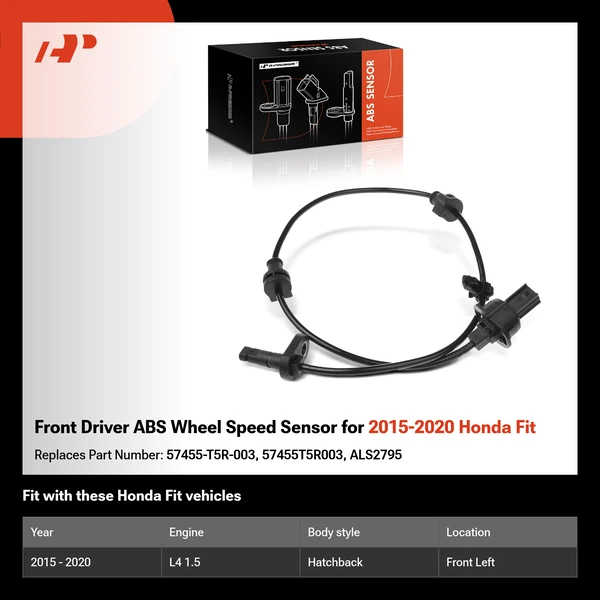 Front Driver ABS Wheel Speed Sensor for 2015-2020 Honda Fit