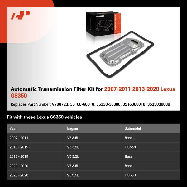 Automatic Transmission Filter Kit for 2007-2011 2013-2020 Lexus GS350