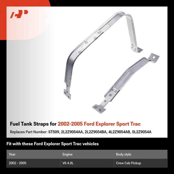 Fuel Tank Straps for 2002-2005 Ford Explorer Sport Trac