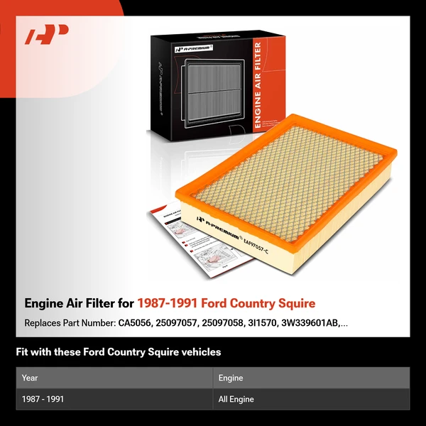 Engine Air Filter for 1987-1991 Ford Country Squire
