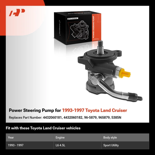 Power Steering Pump for 1993-1997 Toyota Land Cruiser