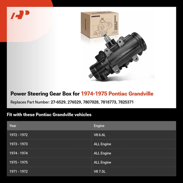 Power Steering Gear Box for 1974-1975 Pontiac Grandville