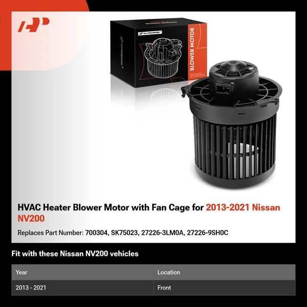 HVAC Heater Blower Motor with Fan Cage for 2013-2021 Nissan NV200