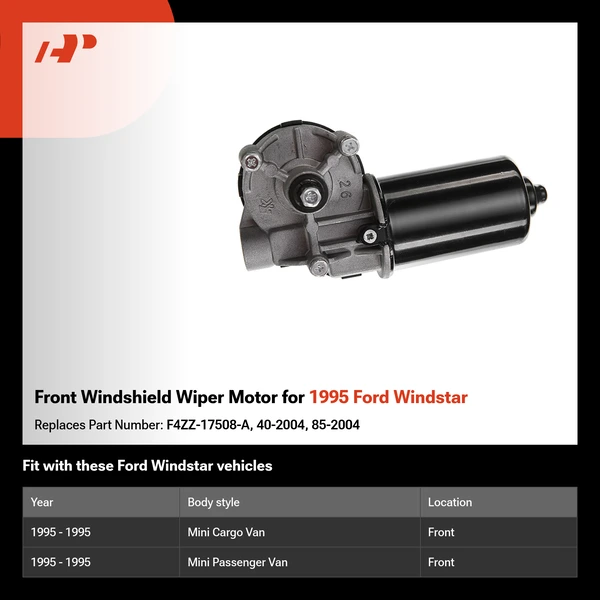 Front Windshield Wiper Motor for 1995 Ford Windstar