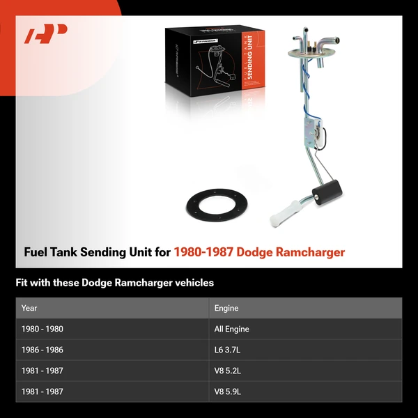 Fuel Tank Sending Unit for 1980-1987 Dodge Ramcharger