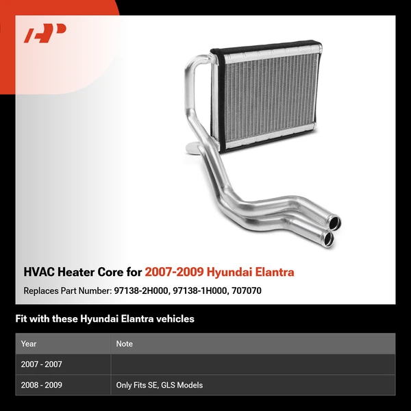 HVAC Heater Core for 2007-2009 Hyundai Elantra