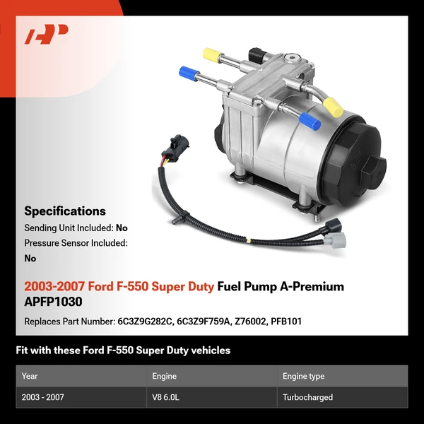 2003-2007 Ford F-550 Super Duty Fuel Pump A-Premium APFP1030