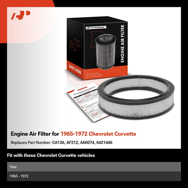 Engine Air Filter for 1965-1972 Chevrolet Corvette
