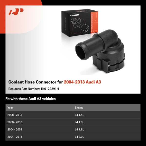 Coolant Hose Connector for 2004-2013 Audi A3