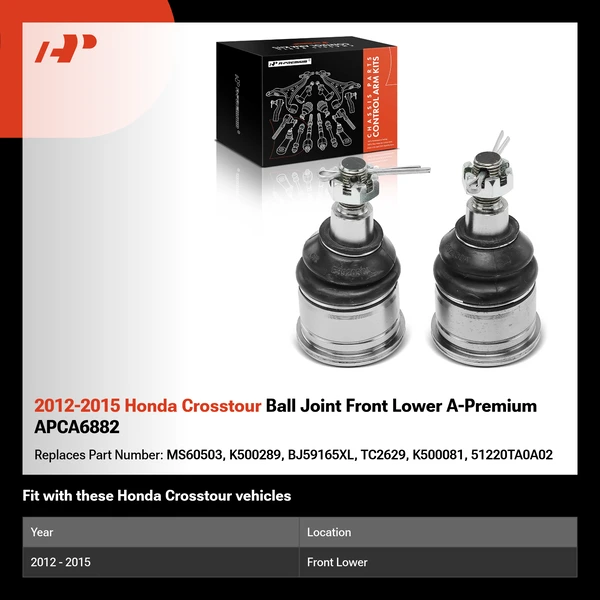 2012-2015 Honda Crosstour Ball Joint Front Lower A-Premium APCA6882