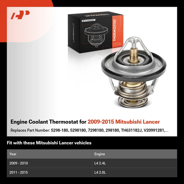 Engine Coolant Thermostat for 2009-2015 Mitsubishi Lancer
