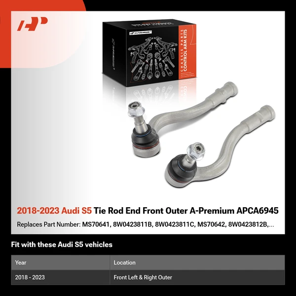 2018-2023 Audi S5 Tie Rod End Front Outer A-Premium APCA6945