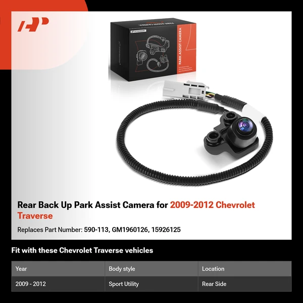 Rear Back Up Park Assist Camera for 2009-2012 Chevrolet Traverse