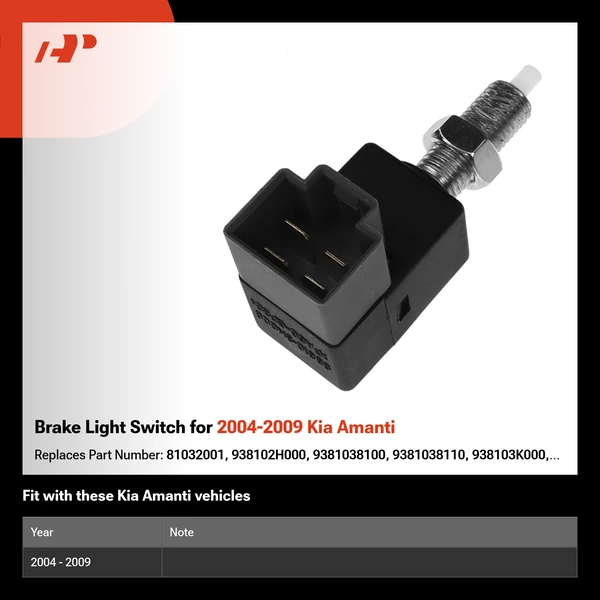 Brake Light Switch for 2004-2009 Kia Amanti