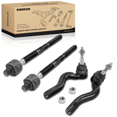 4 Pcs Inner & Outer Tie Rod End Assembly