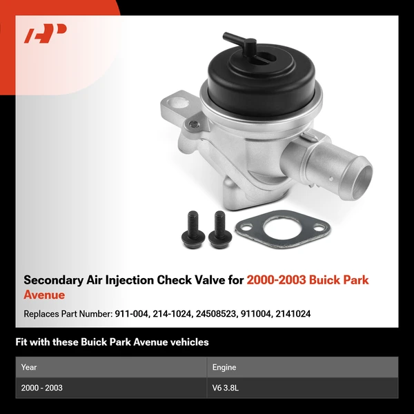 Secondary Air Injection Check Valve for 2000-2003 Buick Park Avenue