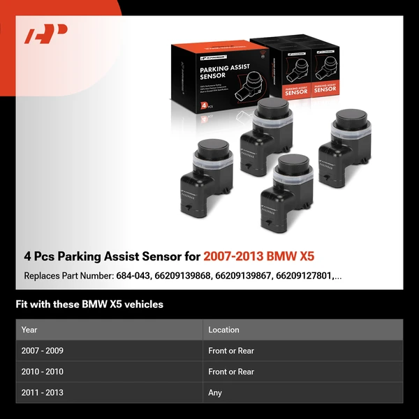 4 Pcs Parking Assist Sensor for 2007-2013 BMW X5