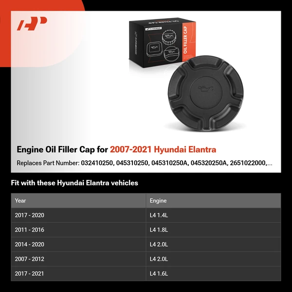 Engine Oil Filler Cap for 2007-2021 Hyundai Elantra