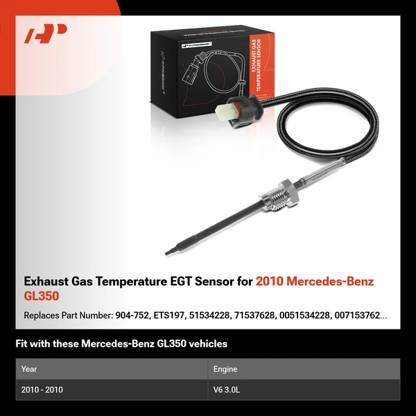 Exhaust Gas Temperature EGT Sensor for 2010 Mercedes-Benz GL350