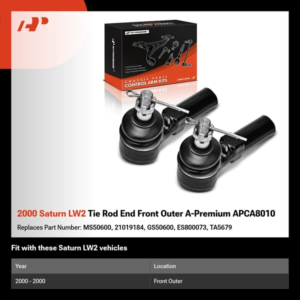 2000 Saturn LW2 Tie Rod End Front Outer A-Premium APCA8010