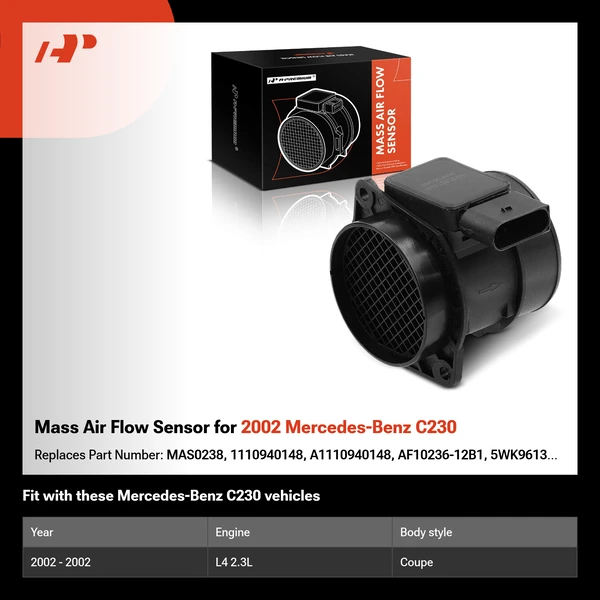 Mass Air Flow Sensor for 2002 Mercedes-Benz C230
