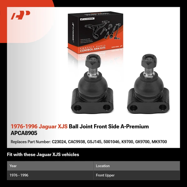 1976-1996 Jaguar XJS Ball Joint Front Side A-Premium APCA8905