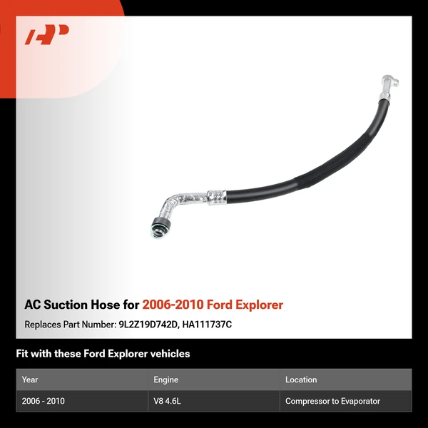 AC Suction Hose for 2006-2010 Ford Explorer