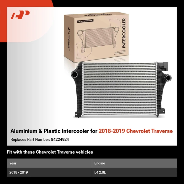 Aluminium & Plastic Intercooler for 2018-2019 Chevrolet Traverse