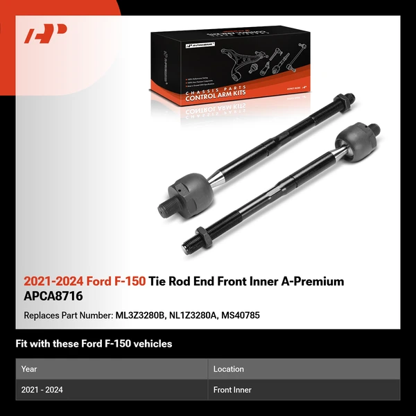 2021-2024 Ford F-150 Tie Rod End Front Inner A-Premium APCA8716