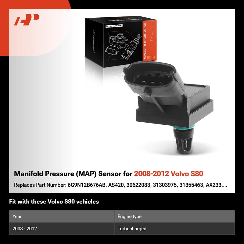 Manifold Pressure (MAP) Sensor for 2008-2012 Volvo S80