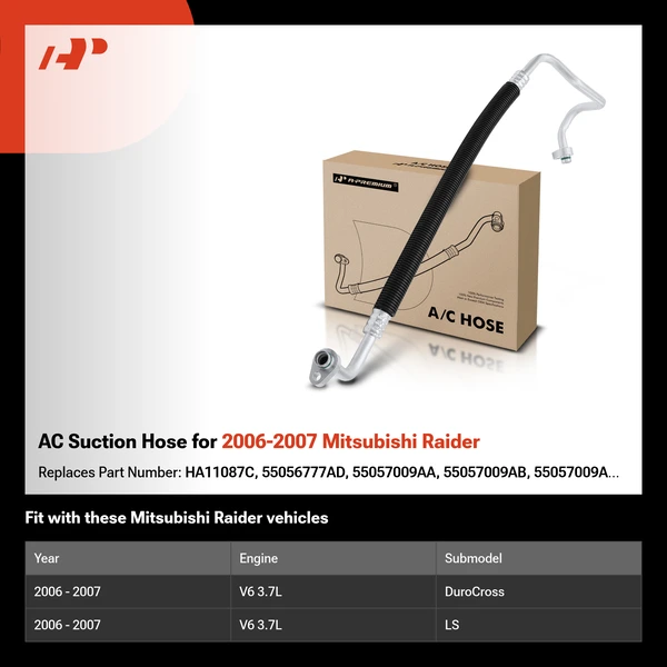 AC Suction Hose for 2006-2007 Mitsubishi Raider