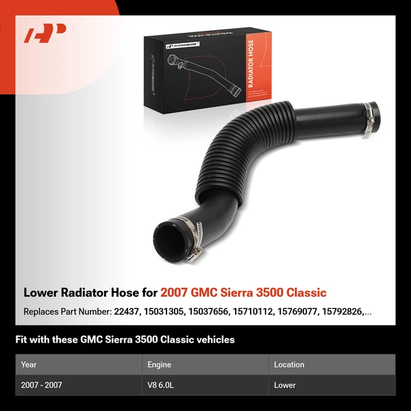 Lower Radiator Hose for 2007 GMC Sierra 3500 Classic