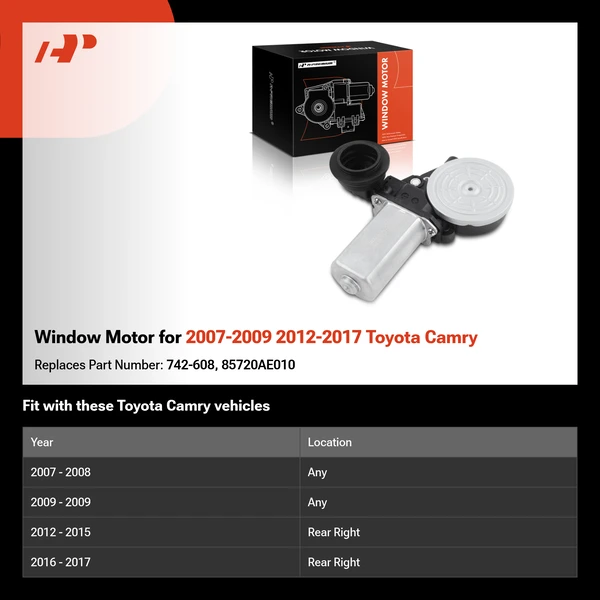 Window Motor for 2007-2009 2012-2017 Toyota Camry