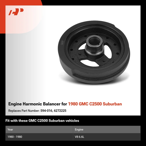 Engine Harmonic Balancer for 1980 GMC C2500 Suburban