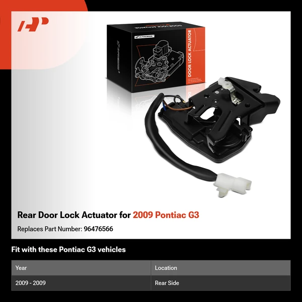 Rear Door Lock Actuator for 2009 Pontiac G3