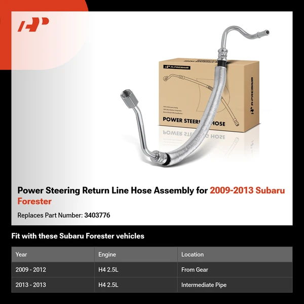 Power Steering Return Line Hose Assembly for 2009-2013 Subaru Forester