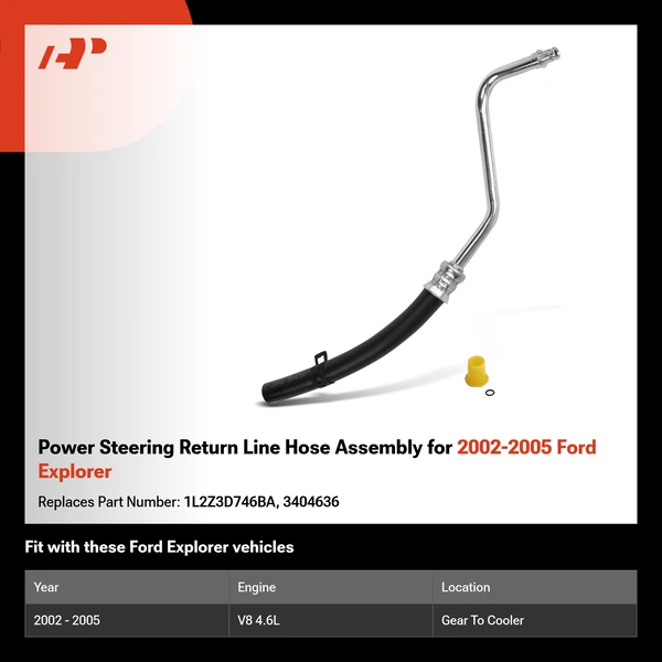 Power Steering Return Line Hose Assembly for 2002-2005 Ford Explorer
