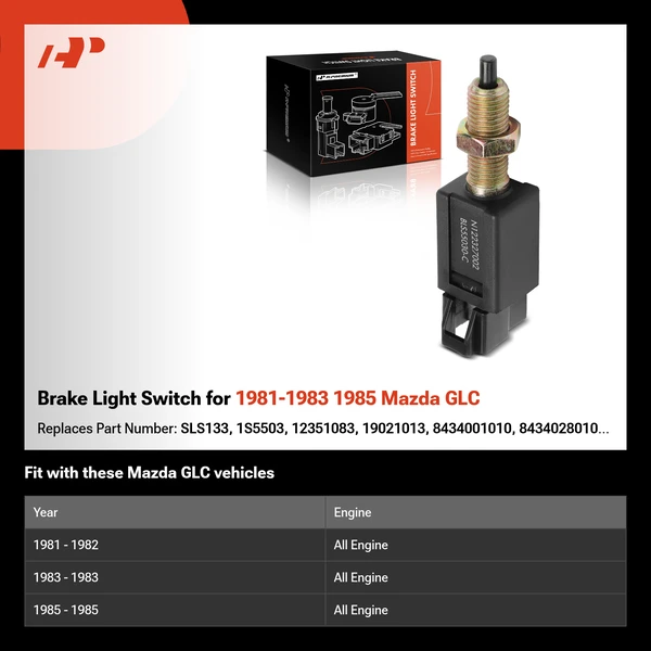 Brake Light Switch for 1981-1983 1985 Mazda GLC