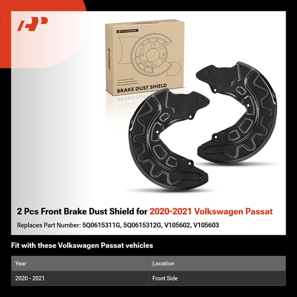 2 Pcs Front Brake Dust Shield for 2020-2021 Volkswagen Passat